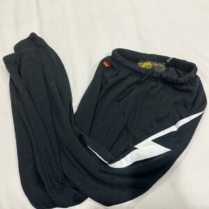 aviator nation navy blue sweats with a white bolt size small